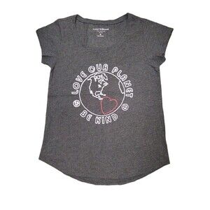 Lucky Brand Women's Graphic Print T-Shirt Tee Love Our Planet Be Kind NWOT